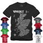 Preview: Whisky - Map / Landkarte - Druck weiss Shirt S-XXXXL
