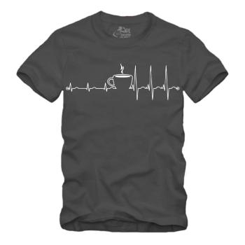 Herzschlag - Kaffee - Tee - Shirt S-XXXXL