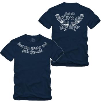 Auf alte Götter und Gute Freunde - Ringkragen Shirt S-XXXXL