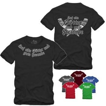 Auf alte Götter und Gute Freunde - Ringkragen Shirt S-XXXXL