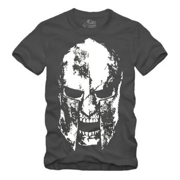 Sparta Helmet Skull - Weiss Shirt S-XXXXL