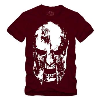 Sparta Helmet Skull - Weiss Shirt S-XXXXL