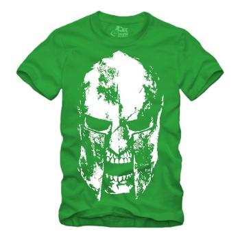 Sparta Helmet Skull - Weiss Shirt S-XXXXL