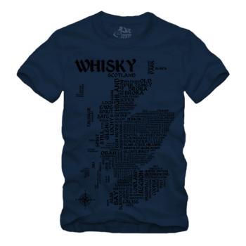 Whisky - Map / Landkarte - Druck schwarz Shirt S-XXXXL