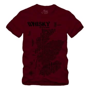 Whisky - Map / Landkarte - Druck schwarz Shirt S-XXXXL
