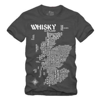 Whisky - Map / Landkarte - Druck weiss Shirt S-XXXXL