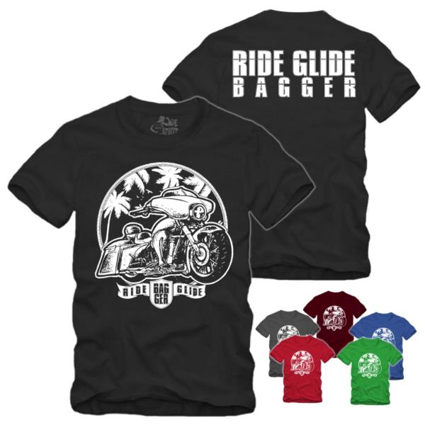 Ride Glide - Bagger Motorrad - Shirt S-XXXXL