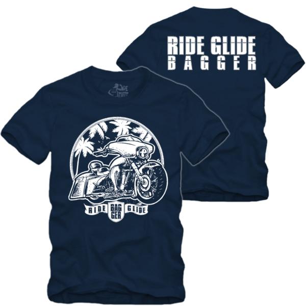 Ride Glide - Bagger Motorrad - Shirt S-XXXXL