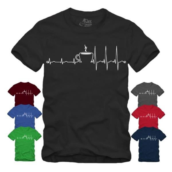Herzschlag - Kaffee - Tee - Shirt S-XXXXL