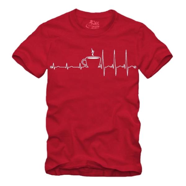 Herzschlag - Kaffee - Tee - Shirt S-XXXXL