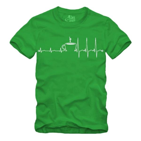 Herzschlag - Kaffee - Tee - Shirt S-XXXXL