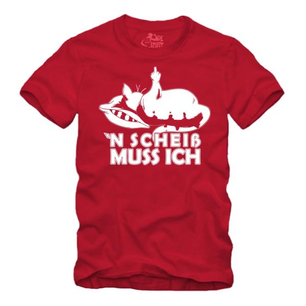 Faule Katze - n scheiss muß ich - Shirt S-XXXXL