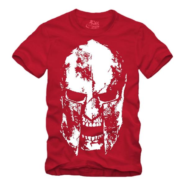 Sparta Helmet Skull - Weiss Shirt S-XXXXL