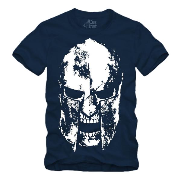 Sparta Helmet Skull - Weiss Shirt S-XXXXL