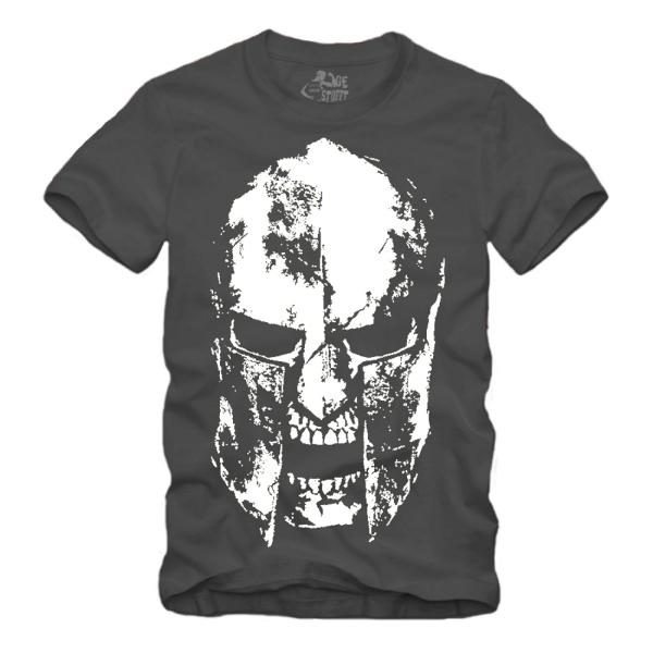 Sparta Helmet Skull - Weiss Shirt S-XXXXL