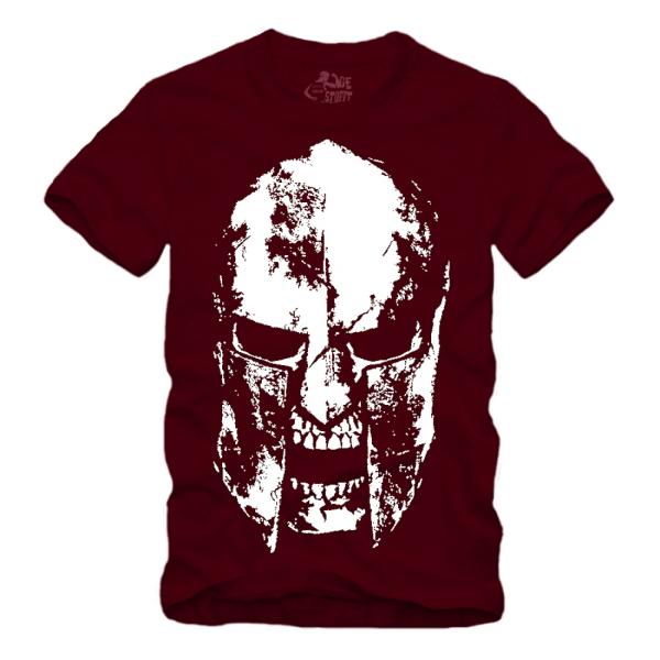 Sparta Helmet Skull - Weiss Shirt S-XXXXL