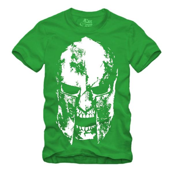 Sparta Helmet Skull - Weiss Shirt S-XXXXL