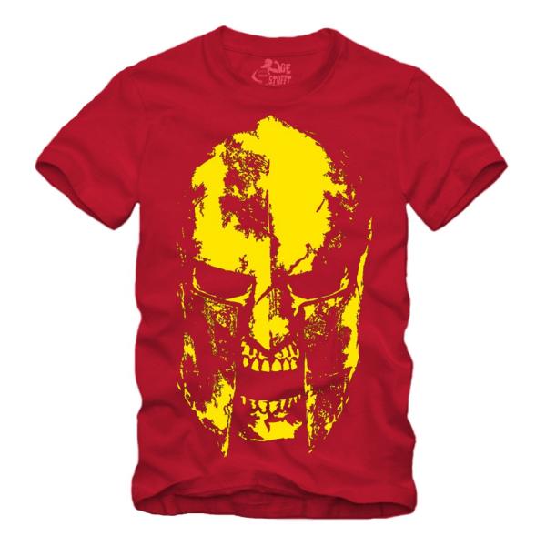 Sparta Helmet Skull - Gelb Shirt S-XXXXL