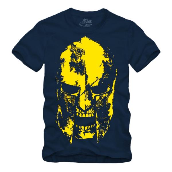 Sparta Helmet Skull - Gelb Shirt S-XXXXL