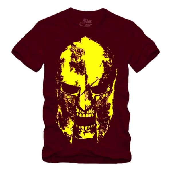 Sparta Helmet Skull - Gelb Shirt S-XXXXL