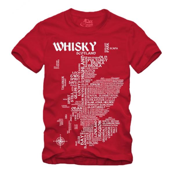 Whisky - Map / Landkarte - Druck weiss Shirt S-XXXXL