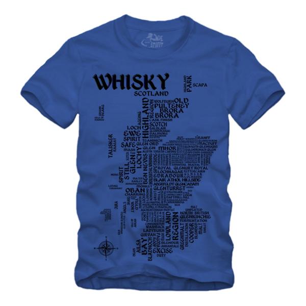 Whisky - Map / Landkarte - Druck schwarz Shirt S-XXXXL